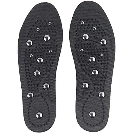 Svart storlek s-Magnetic Therapy innersulor Andningsbara massagesulor