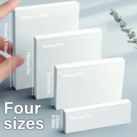 4-pakning gjennomsiktige klistrelapper, klare klistrelapper, vanntette selvklebende lapper