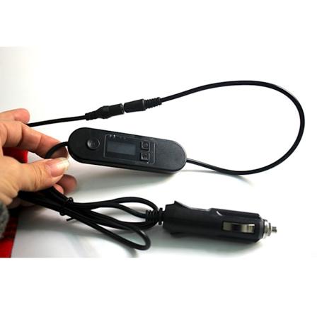 Elektrisk Bilteppe Oppvarmet 12V Fleece Reiseteppe med Temperaturjustering for Bil Bobil Vinter Hjem Kontorbruk