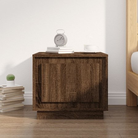 Soffbord brun ek 51x50x44 cm konstruerat trä