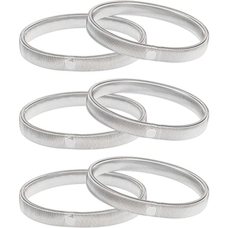 3 par icke-halkskydd för skjortärmar, elastiska armband, silver
