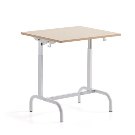 School desk 182, high pressure laminate, white/birch