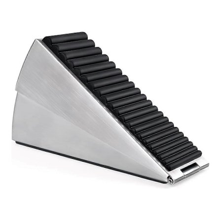 Dørstopper, kraftig dørkile Høy dørstopper for bunnen av døren, justerbar fjærbelastning