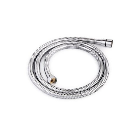 1,5 m (59") fleksibel dusjslange i rustfritt stål med 2 skiver - krom