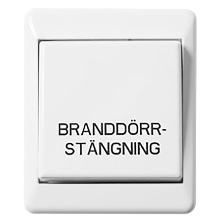 Elko EKO07458 Trykknapp renhvit, branndørstenging, Strømbrytere & vegguttak