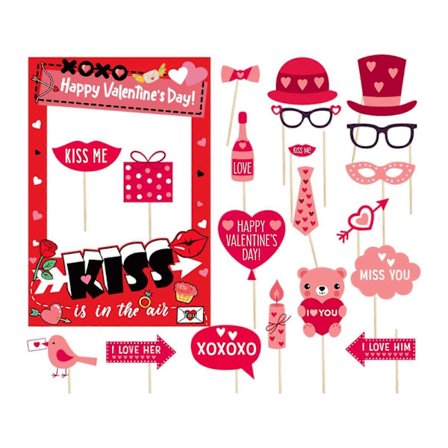 20 stk. Valentinsdag Foto Rekvisitter Ramme DIY Feriegaver Billedramme[HK]