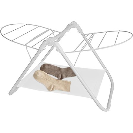 Torkställ för kläder, utdragbart kraftigt tvättställ, tvätt för husvagn, camping (vit)