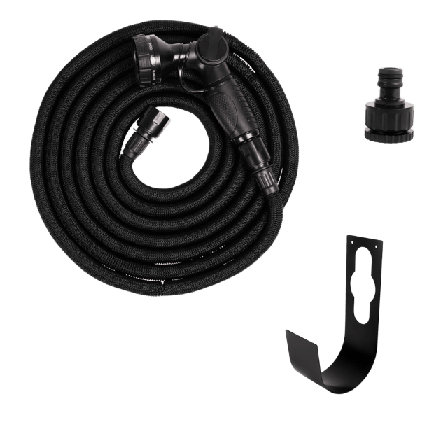 by Benson Trädgårdsslang Deluxe Set - 15m Dekoration Svart