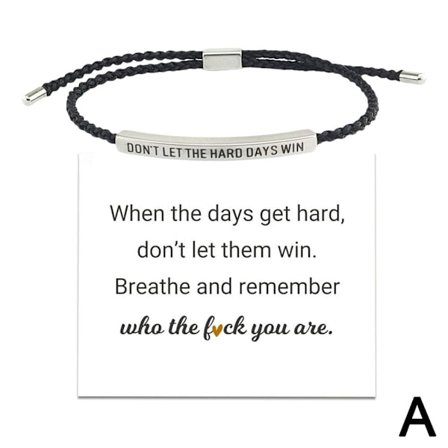 CTDWNT La ikke de vanskelige dagene vinne armbånd for kvinner og menn, Inspirerende