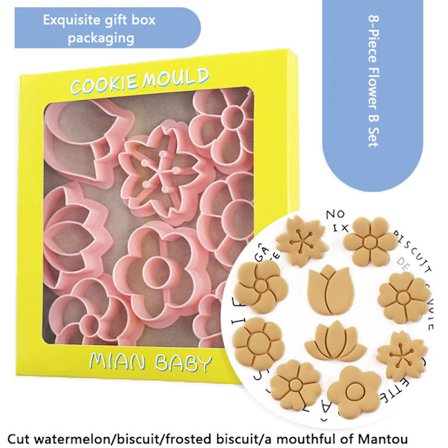 8st/ Set Blomma Form Cookie Form Cookie ter Baking Tools Party