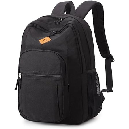 Klassisk Basic Rejse Rygsæk Til Skole Vandafvisende Skoletaske (Sort)