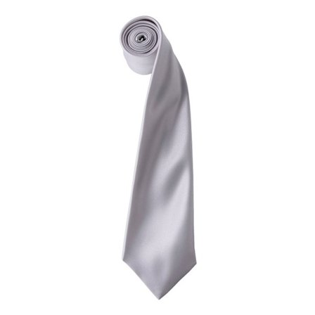 Premier Unisex Adult Colours Satinslips En Storlek Silver