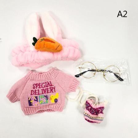 4st/ Set 30cm Duck Toy Kläder Tröja Väskor Glasögon Pannband Gör