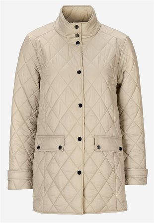 Cellbes of Sweden - Quiltet jakke med trykknapper i beige til damer i størrelse 54/56