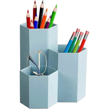 Kuusikulmainen kynäpidike, kuusikulmainen muovinen kynäpidike kotiin, toimistoon, kouluun