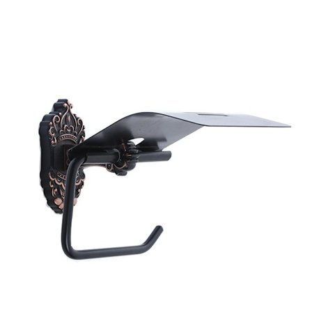 Hemdekoration badrumstillbehör svart toalettpappershållare al