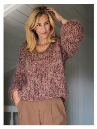 Knit Norway Lindteinstrikk Dusty Genser Oppskrift