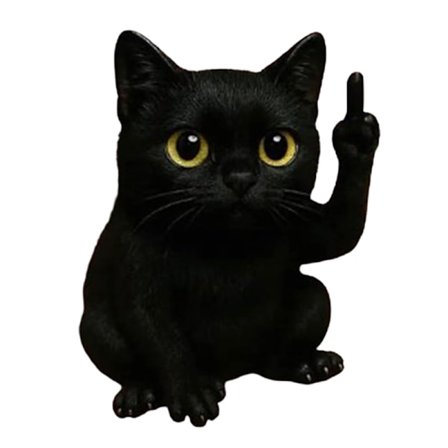 Hauska Keskisormi Eläinpatsas Mini Koira Kissa Figuri Työpöydälle