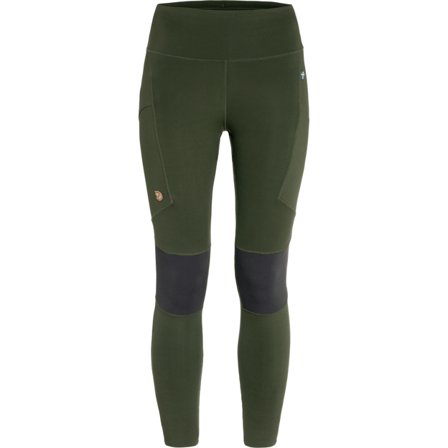 Fjällräven Dam's Abisko Trekking Tights Pro in Deep Forest/Iron Grey | Size: XS, Polyester