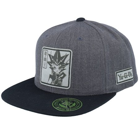 Yu-Gi-Oh! - Grigio snapback Cappellino - Yami Yugi Grey Engraved Charcoal Snapback - Yu-Gi-Oh @ Hatstore