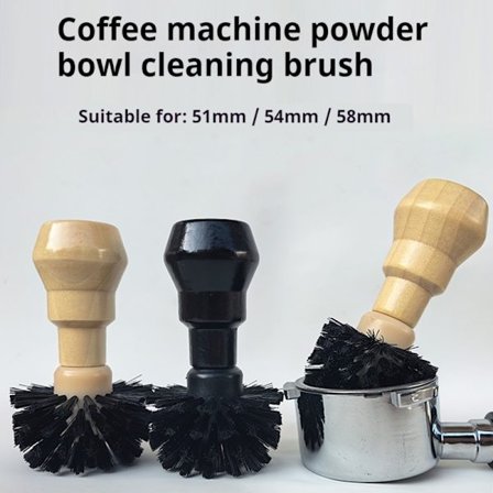 Kaffemaskine Pulverskål Rengøringsbørste Træhåndtag Holdbare Børster Espresso
