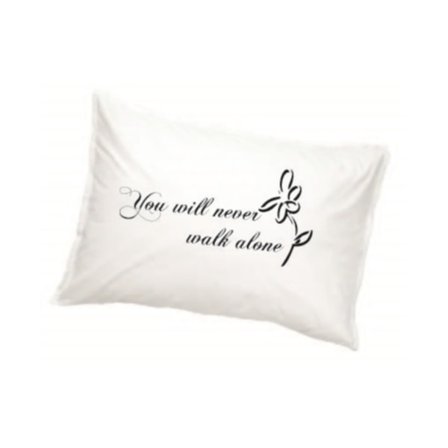 You will never walk alone Örngott med blomma