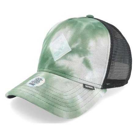Djinns - Grön trucker Keps - Hft Cap Jerseybatique Green/White Trucker @ Hatstore