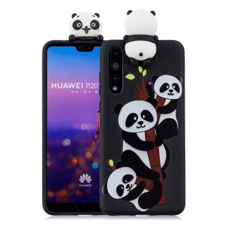 Huawei P20 Pro mobilskal TPU material skyddande elastiskt 3D mönster - Kärleksfull panda multifärg