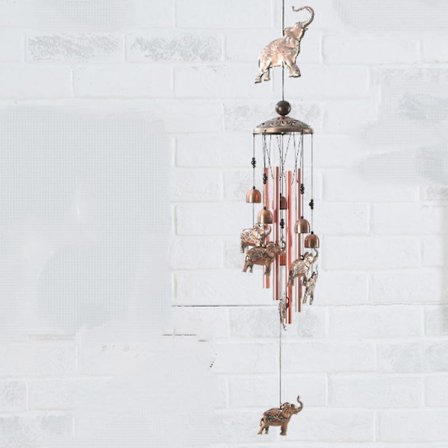 Vindklockor Metall - Kreativa Mini Djur Retro Metall Vindklockor Utomhus Vindklockor Trädgård Veranda Bakgård Heminredning Meditation. (elefant)