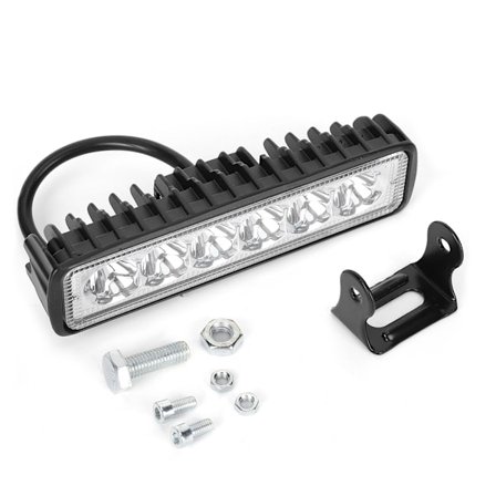 18W 6500K 1800LM 6 LED Vandtæt Arbejdslygte Bar til Bil Motorcykel Off Road Kørsel