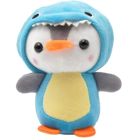 Sød pingvin nøglering, frø bi haj anime plys bamse fyldt dukke