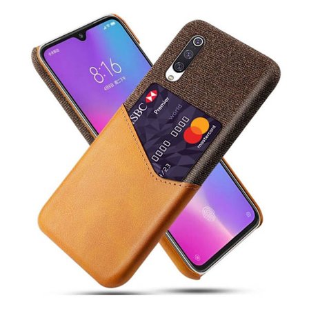 Bofink Xiaomi Mi 9 Lite skal med korthållare - Orange