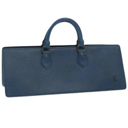 Louis Vuitton Vintage, Pre-owned Leather Handbag Blauw, Dames, Maat:ONE Size