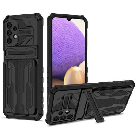 Samsung A32 5g Stöttåligt Skal Kickstand & Kortfack Thinarmor V3 Svart