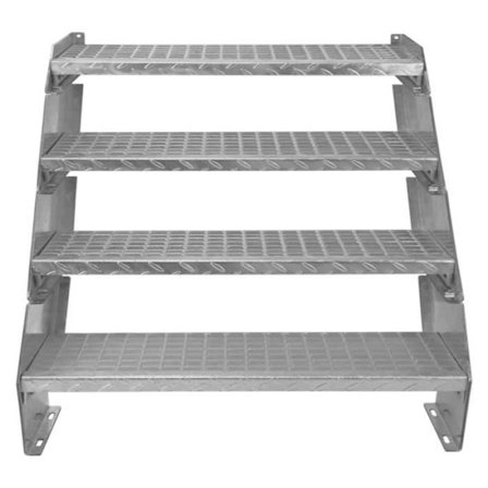 Risttrappe med 4 trin 900x 240mm Galvaniseret stål DIN 24537 EN ISO146