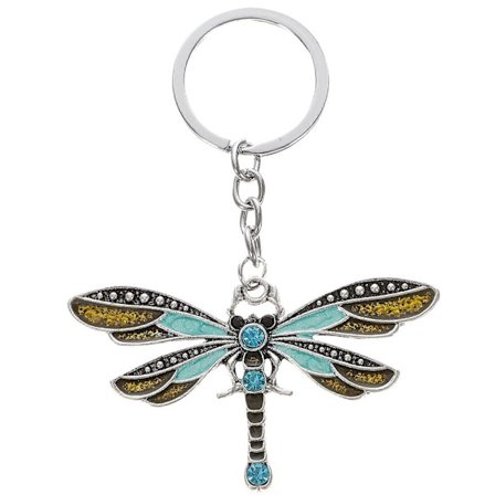 Dragonfly Nyckelring Djur Nyckelring Kreativ Ryggsäck Berlock Bilnyckelring för Kvinnor