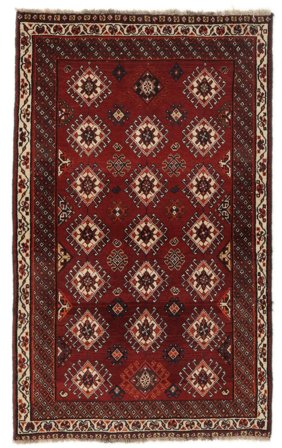 Alfombra Oriental Gashgai Fine 97X158 Negro/Rojo Oscuro (Lana, )