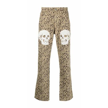 Pleasures, Straight Trousers Beige, Heren, Maat:W34