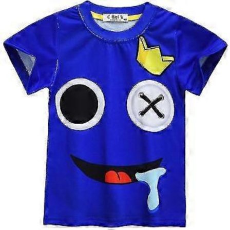 Barn Pojkar Flickor Rainbow Friends Kortärmad T-shirt Rund Hals Sommar Vardaglig T-shirt Tecknade Toppar (8-9 År C)