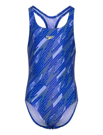 Girls Hyperboom Allover Medalist Blue Speedo
