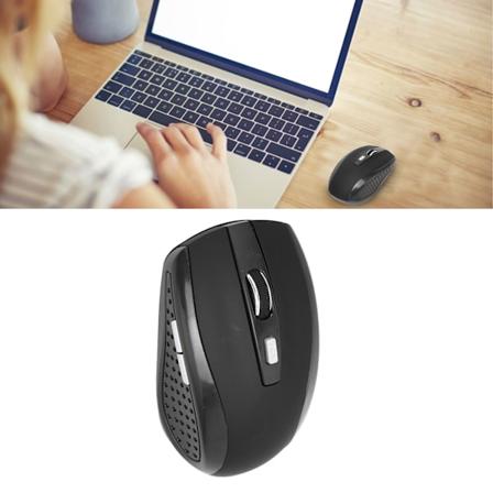 Mini Langaton Hiiri 2.4GHz 3 Tasoa DPI Säädettävissä Laaja Yhteensopivuus Mini Mattainen Tekstuuri Tietokoneen Tarvikkeet Musta