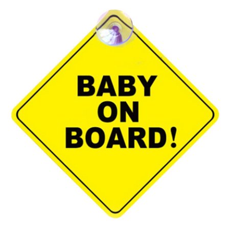 Baby On Board-skylt för bil - Ideal Stickers - 1-pack, 5" x 5" -