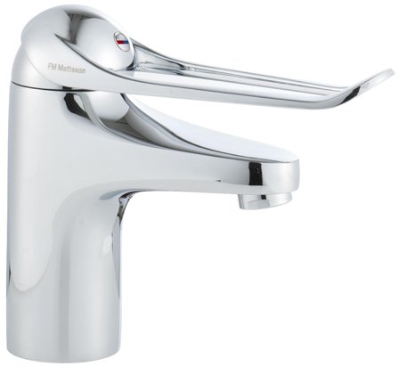 FM Mattsson 8060-4010 Tvättställsblandare ettgrepp, lång spak, utan lyftventil, Badrum