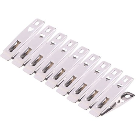 Rustfrie klesklyper i rustfritt stål, 40 stk. Metallklipser Sokkeklipser Klesklyper