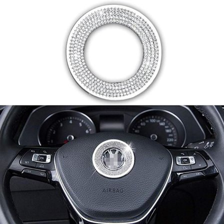 Bling-ratin logo-korkit DIY-timanttikristalliemblemillä, sisustustarvikkeet naisille, sopii VW Jettaan, Passatiin, Golfiin, Tiguanin, Arteoniin, 