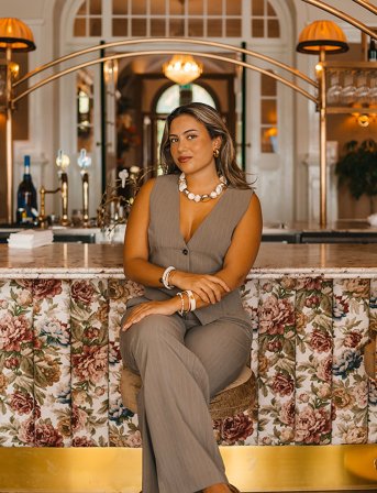 By Jolima Lolla Chunky Necklace Black - Beige - ONE SIZE