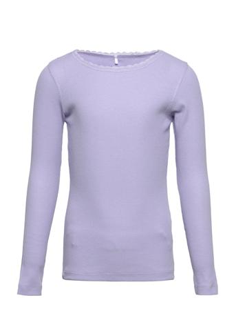 Nkfkab Ls Slim Top T-shirts Long-sleeved T-shirts Lilla Name It