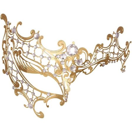 Maskebal Maske til Kvinder Metal Maske Skinnende Rhinestone Venetiansk Fest Aften Galla Maske Bar Kostume Tilbehør