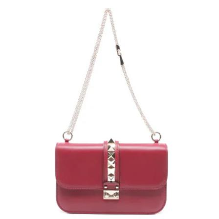 Valentino Vintage, Pre-owned Leather shoulder-bags Rood, Dames, Maat:ONE Size