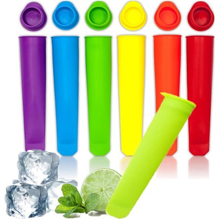 Popsicle Form Sæt, 6 Pak Silikone Popsicle Is Forme BPA Fri